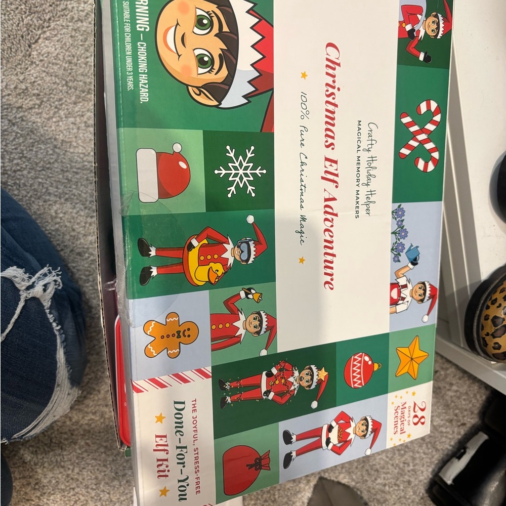 Kurt Adler Christmas Elf Adventure Set - Red, Green, White